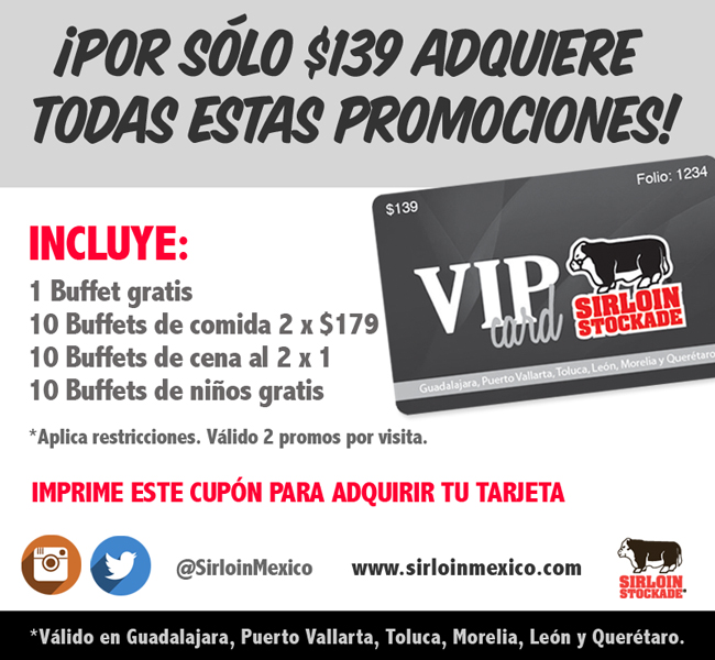 Sirloin Stockade Monterrey Cupon De Cumpleaños Restaurante Sirloin